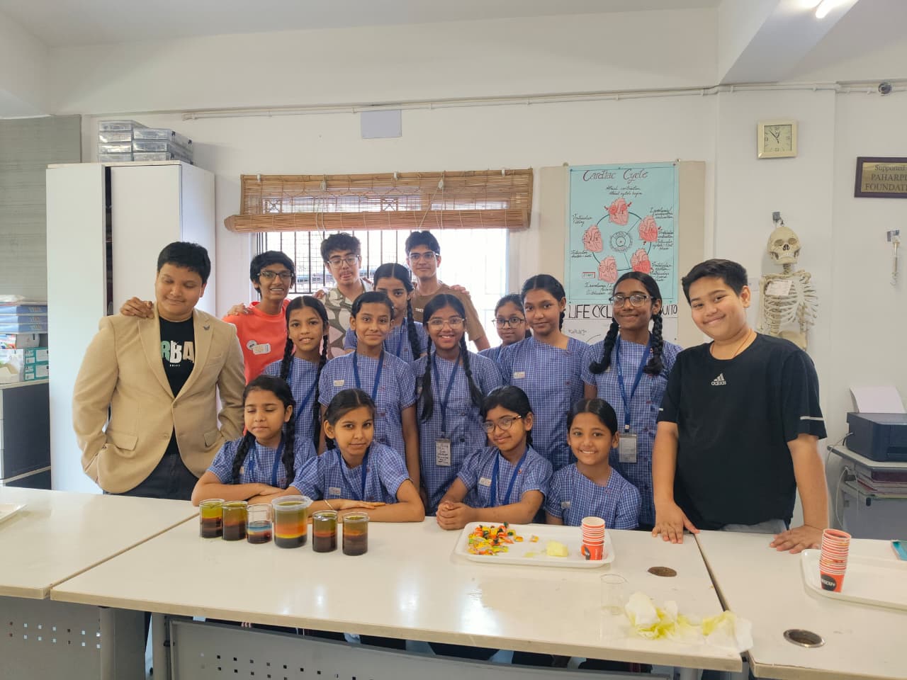 UniteEd students and mentors during a STEM session
